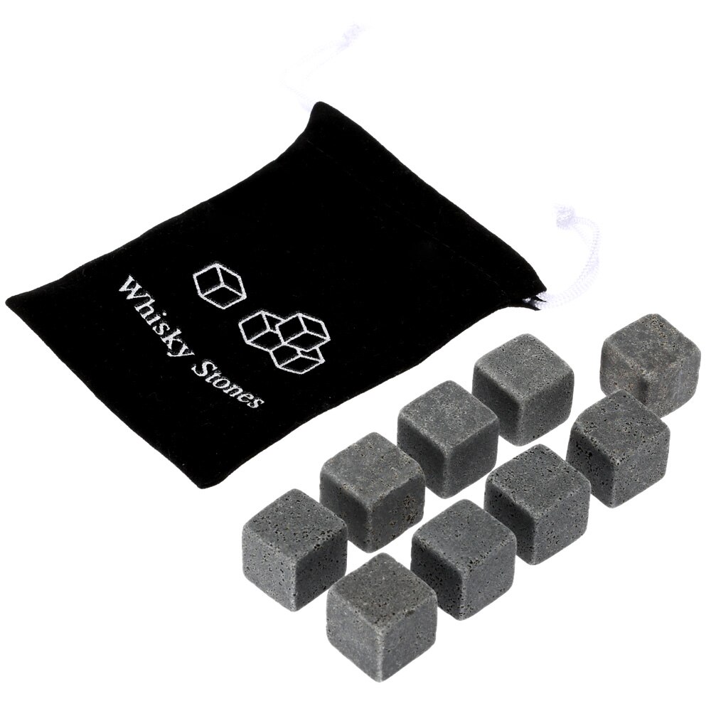6/9Pcs Set Whisky Ice Stones Wijn Drinks Cooler Cubes Herbruikbare Graniet Whisky Stenen Met Pouch