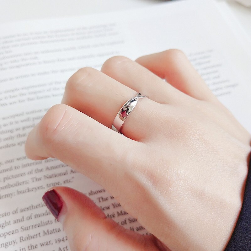 Einfache Punk Jahrgang Ringe für Frauen Silber Farbe Schmuck Mädchen Einstellbare Größe offen Finger Ringe