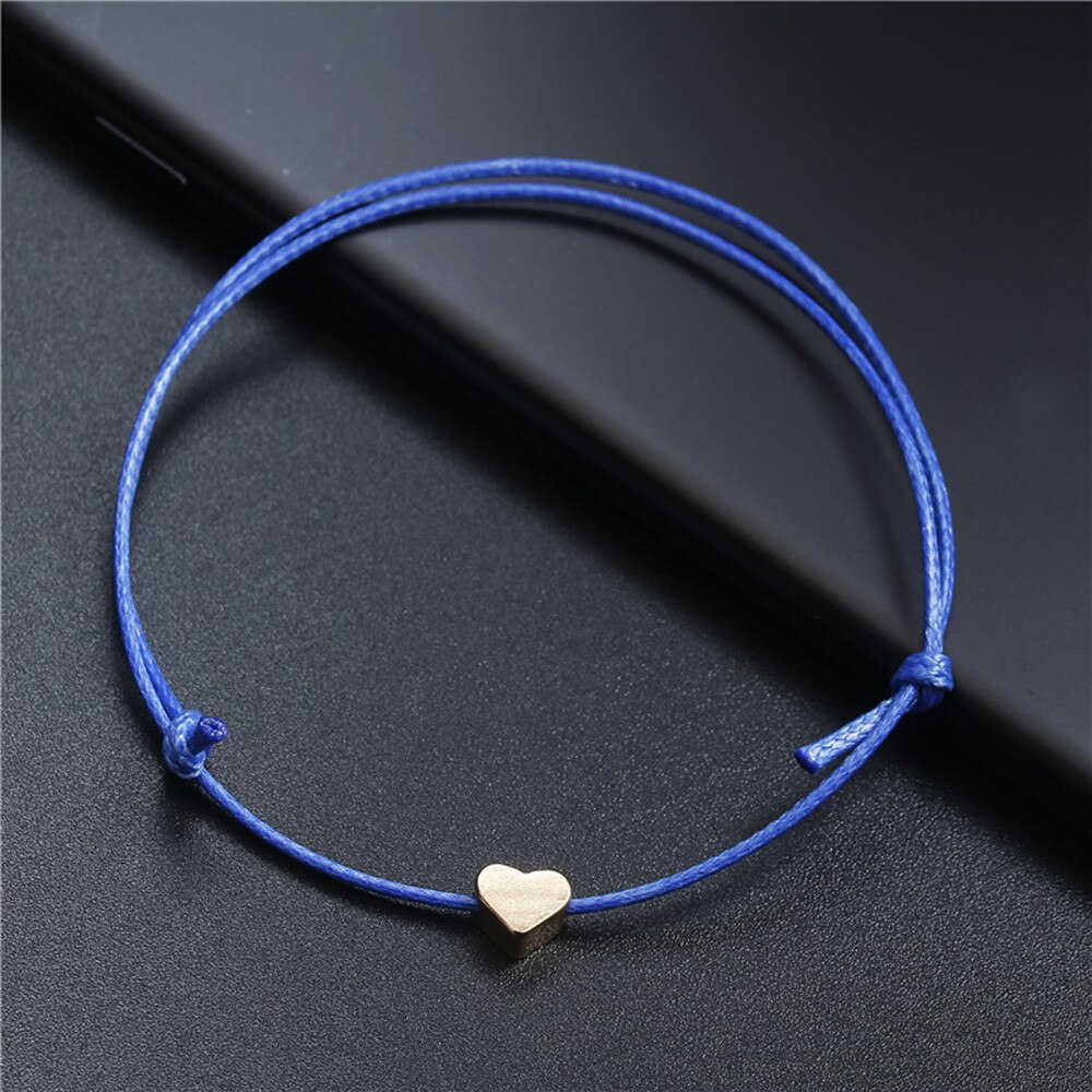 Summer Beach Heart Shaped Charm Rope String Anklets For Women Ankle Bracelet Woman Sandals On the Leg Chain Foot Jewelry: B