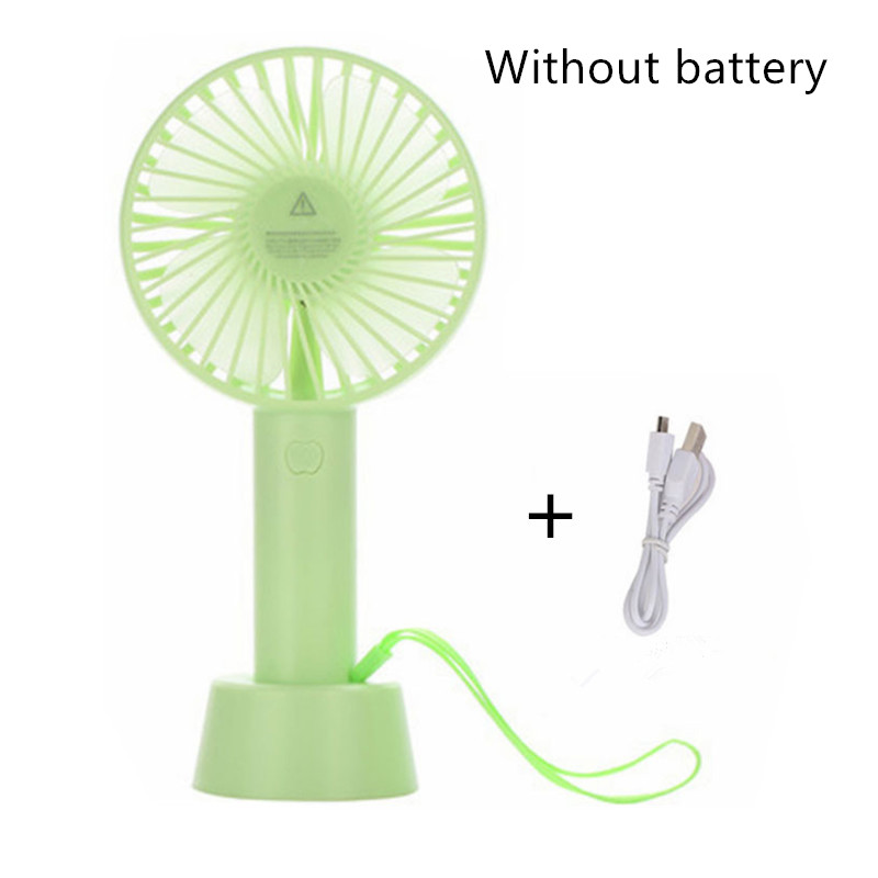 1 Pcs Handheld Persoonlijke Mini Fan Usb Oplaadbare Draagbare Ventilator Koeler Met Strap Verstelbare 3 Speed Voor Kantoor Outdoor Reizen: Green