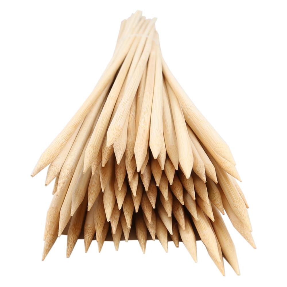 100 stk 50cm*5mm bambusspyd engangs grillspyd i naturligt træ træpind grilltilbehør bar fest restaurant redskaber