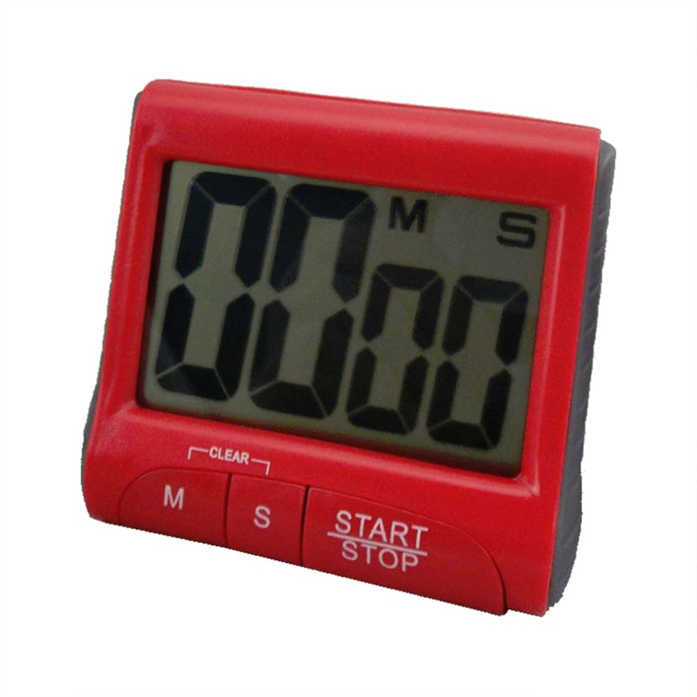 OUTAD Large LCD Digital Kitchen Timer Count-Down Up Clock Loud Alarm red