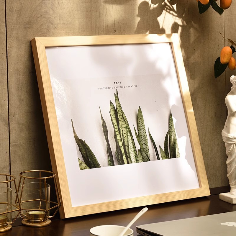 Kwadratowa rama na zdjęcia z litego drewna, ramka na zdjęcia robić montażu na ścianie, 33 38 30 35 40 45 50, 60-calowy prosty stół ekspozycyjny: 12 cal / Czerwony