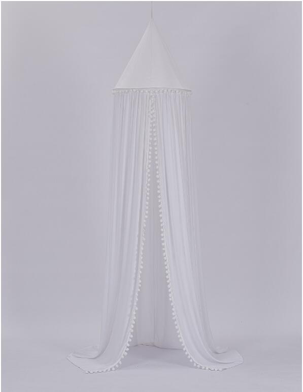 Babybedjes klamboe nordic ins kinderkamer ingericht met koepel bed tent babykamer decoratie kinderbed klamboe: Wit