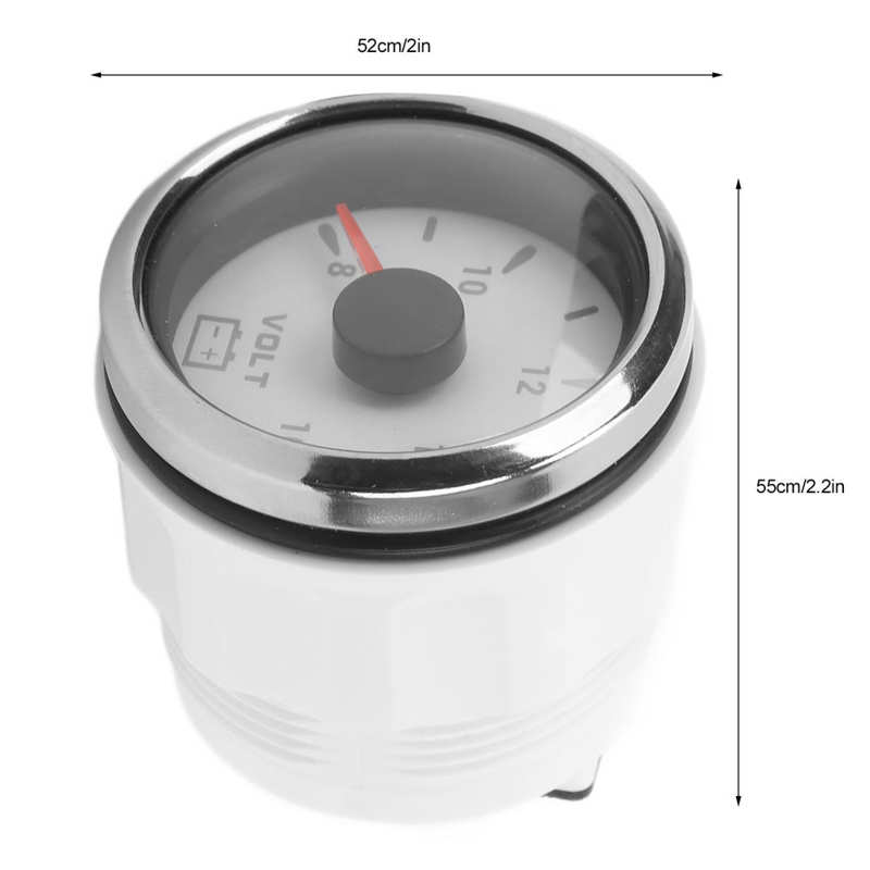 Boat Voltmeter Marine Voltage Gauge Pointer Indication for Yachts for RVs