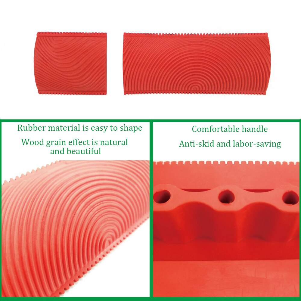 Wood Graining DIY Toaol Set Imitation Wood Grain Paint Roller Brush Wall Painting Tool Sets Wall Texture Art Painting Tool Set