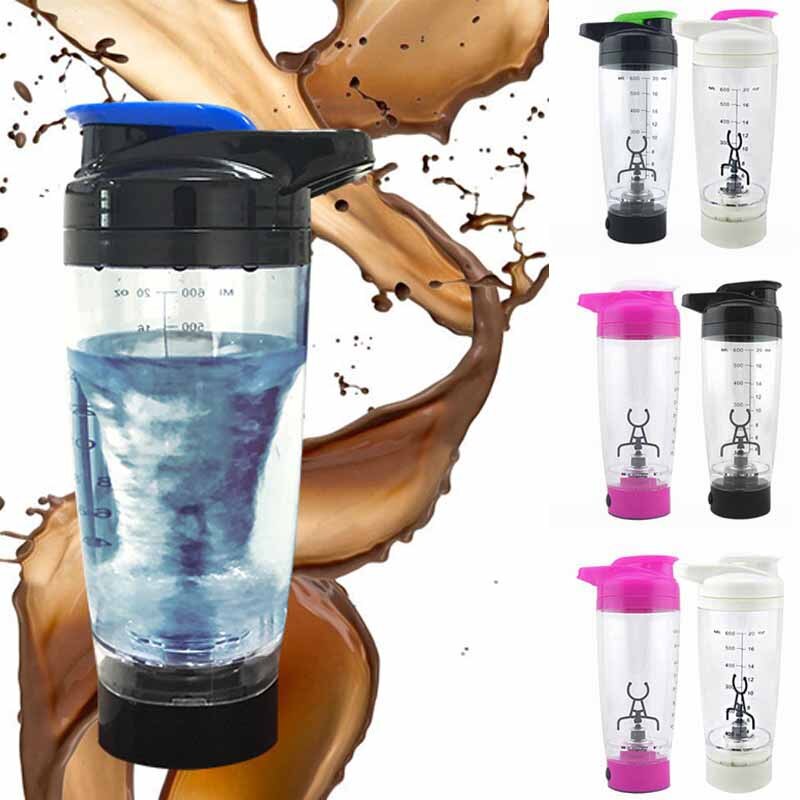 500ml bärbara batteridrivna elektriska proteinshakerblandare automatisk virvelblandare kopp vattenflaskor aa