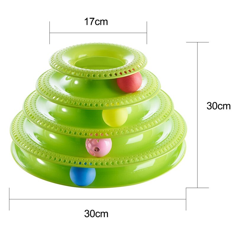 Three Four Levels pet cat toy Tower Tracks Disc cat Intelligence Amusement triple pay disc cat toys ball Training Amusement plat: RT480GA
