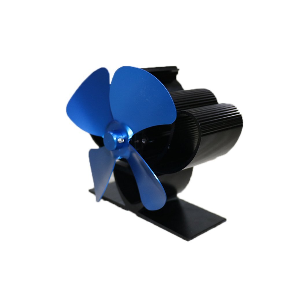 Wood Stove Fan - Heat Powered - 4-Blade Eco-Friendly - for Log Burners & Fireplaces