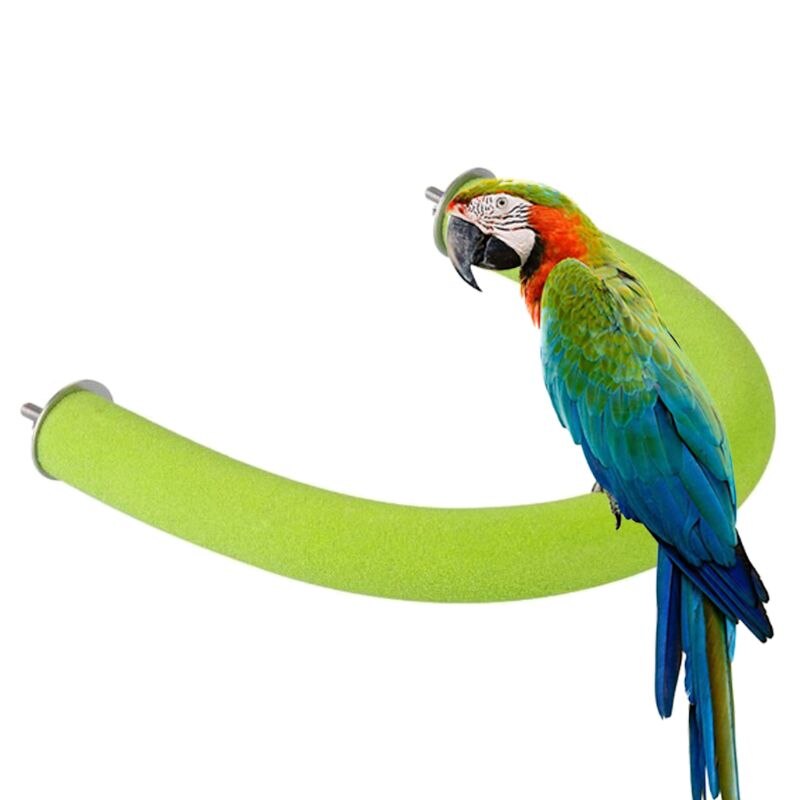 Papagei Barsch Holz Vogel Stand U bilden Nagel Sitzstangen Klaue Schleifen KäFeige Spielzeug 67JB