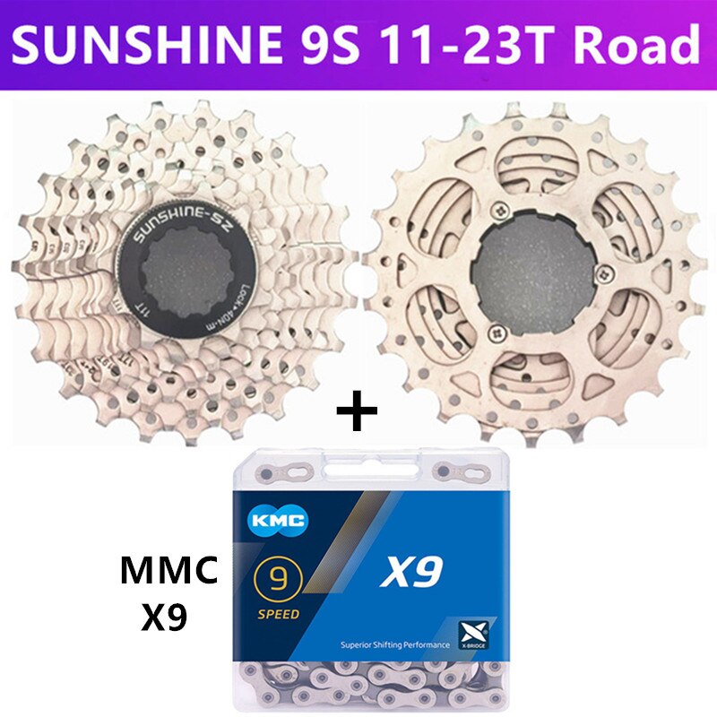 SONNENSCHEIN MTB/rennrad 9/27 geschwindigkeit Variable geschwindigkeit kassette schwungrad 11-23T/25T/28T/32T/36T/40T/42T/46T/50T kassette schwungrad: Straße 23T und X9