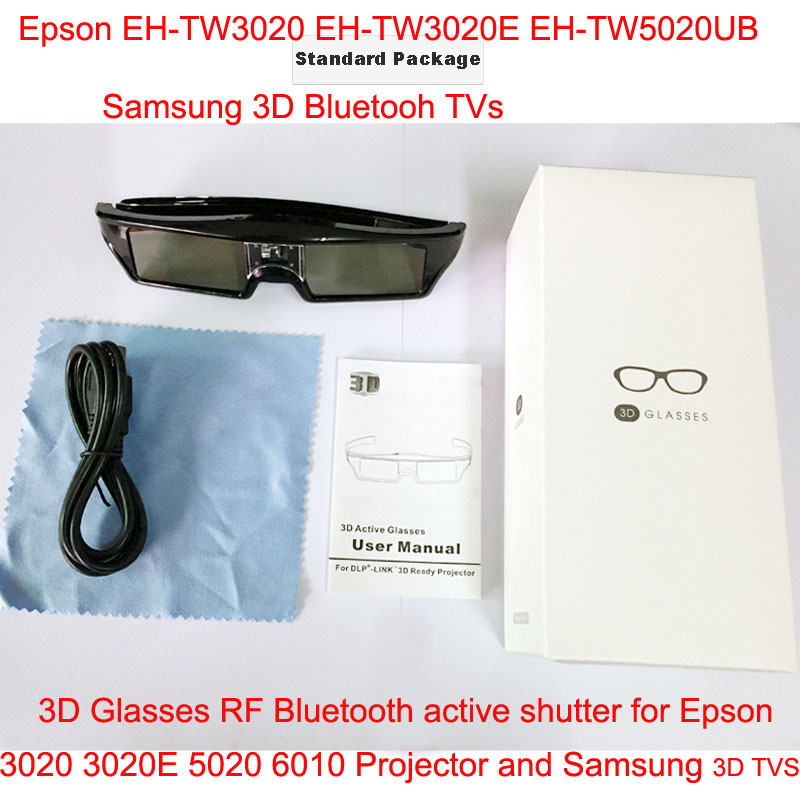 Li thium Batterij Aangedreven Universele 3D Bluetooth Oplaadbare Active Shutter 3D Bril voor Sony/Panasonic/Sharp/Samsung 3d glas