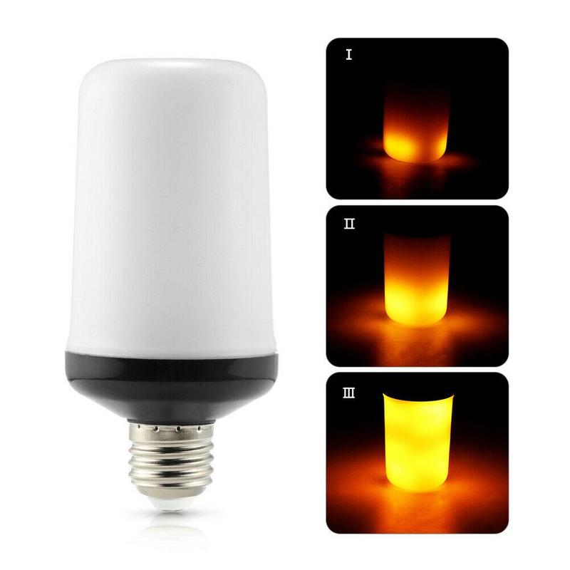 E27 led flimrande flamma glödlampa simulerad brinnande glödlampa ljuseffekt dynamiskt läge festlampa eldflamma led effekt flera  p0 v 4