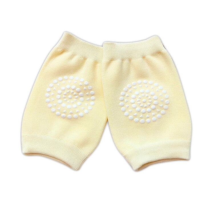 Coudières/genouillères antidérapantes pour enfant, pour garçon ou fille, accessoires de protection des coudes et des genoux pour bébé et nourrissons unisexe, avec une forme de sourire, pour la sécurité, chauffe-jambes: Beige