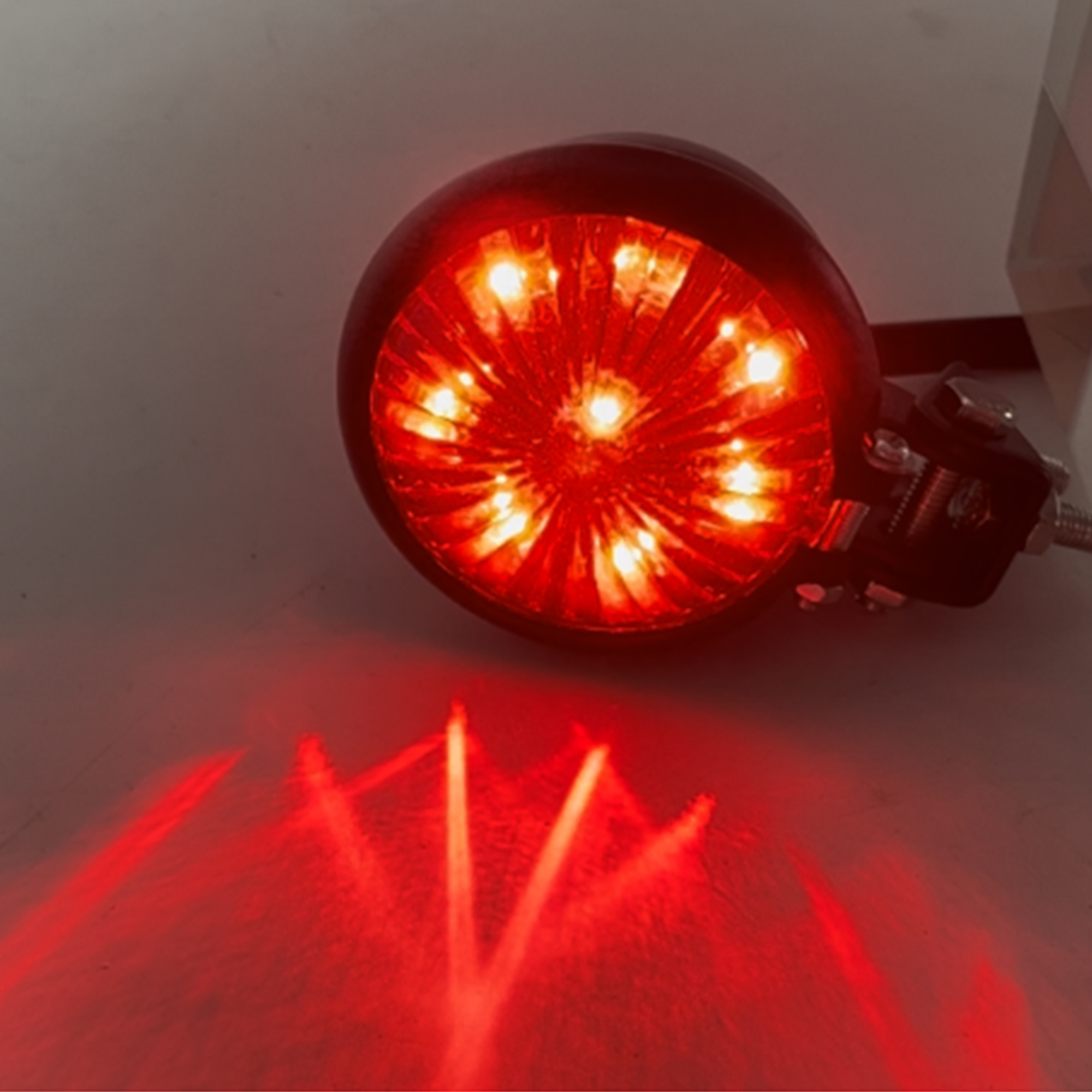 Motorbike LED Brake Tail Light Retro Round Taillight Rear Stop Lamp Modified Accessories Signal Light 12V
