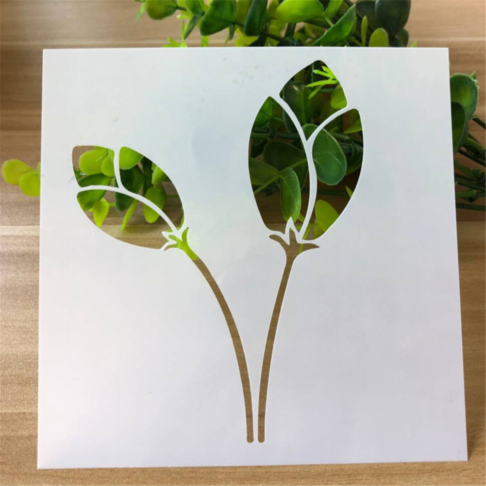 Plantilla de pintura en relieve hueco de hojas de diente de león, diario de álbum de recortes, plantilla de copia pintada a mano, decoración de pared, plantilla de dibujo: Plata
