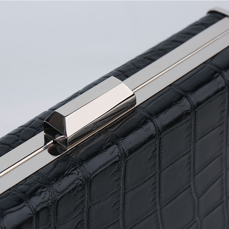Crocodile Women Chain Messenger Bag Classic Serpentine Day Clutch Bag Black PU Leather Envelope Praty Evening Bags Walle