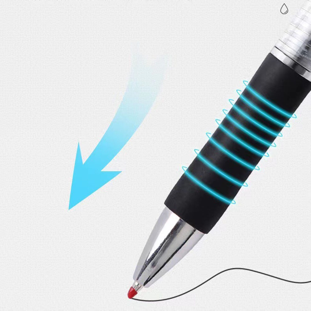 Juego de 13 Uds de bolígrafos de Gel retráctiles, tinta negra, roja y azul, bolígrafo de 0,5mm, recambios reemplazables, suministros escolares de oficina, papelería