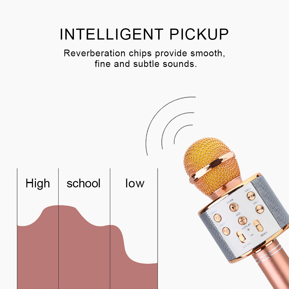 KEXU WS858 wireless microphone condenser karaoke mic bluetooth radio mikrofon mikrafon studio recording studio Mic
