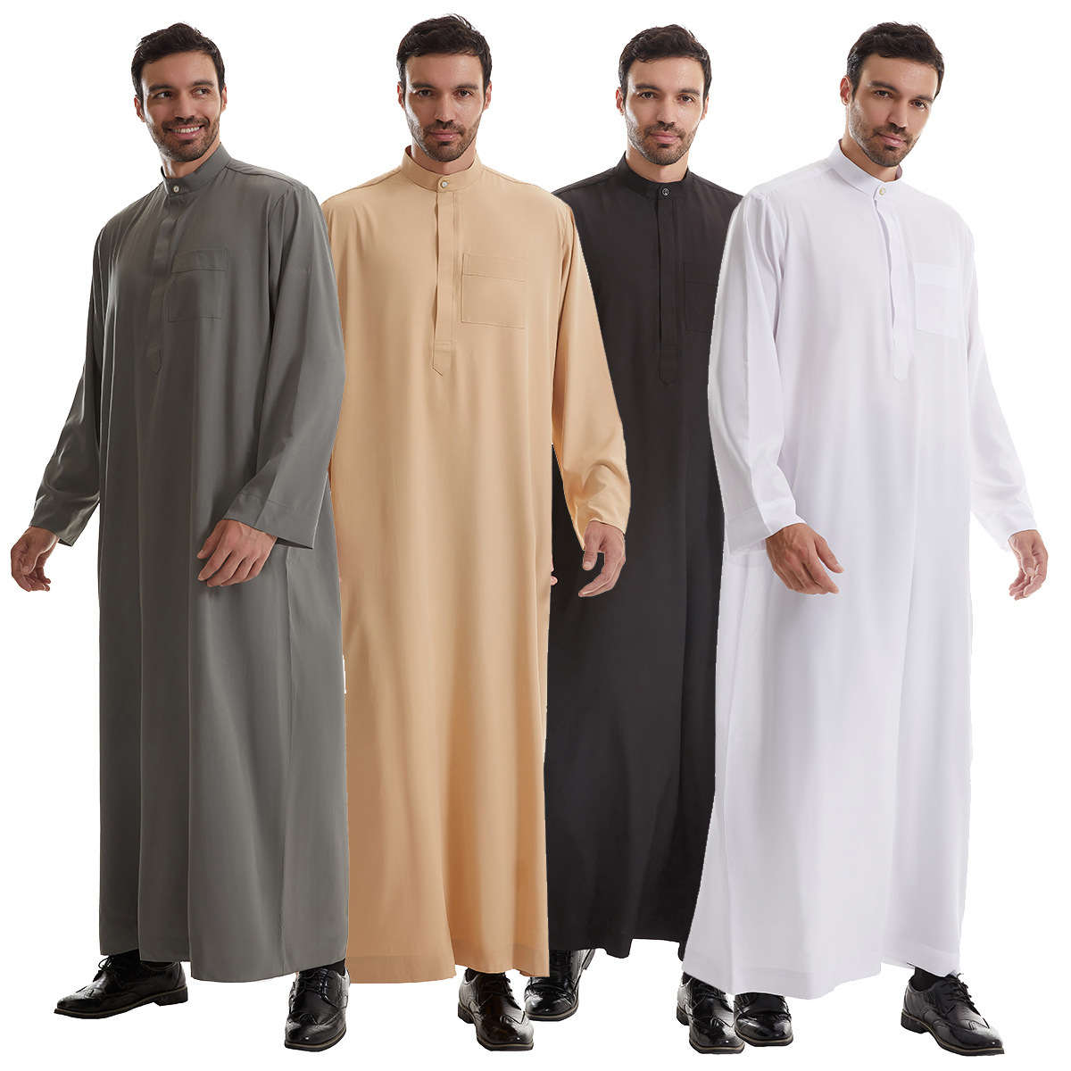 Abaya musulmana para hombres, Kimono de oración, Djellaba árabe de Turquía, Islam, Jubba, Thobe, Marruecos, bata de bolsillo, Ramadán, Eid, Abayas