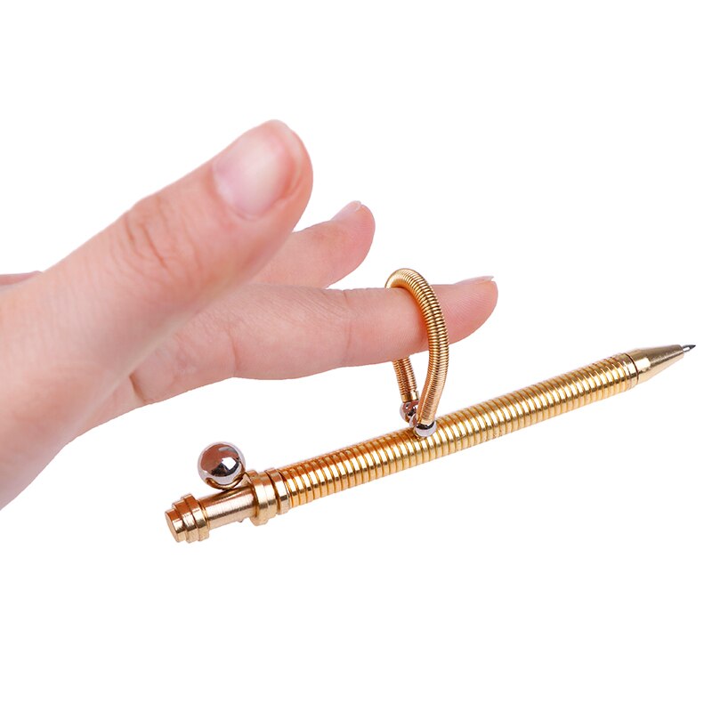 Creatieve Anti-Stress Magnetische Pen Stress Verlichten Speelgoed Metalen Lente Pen Spinner Speelgoed