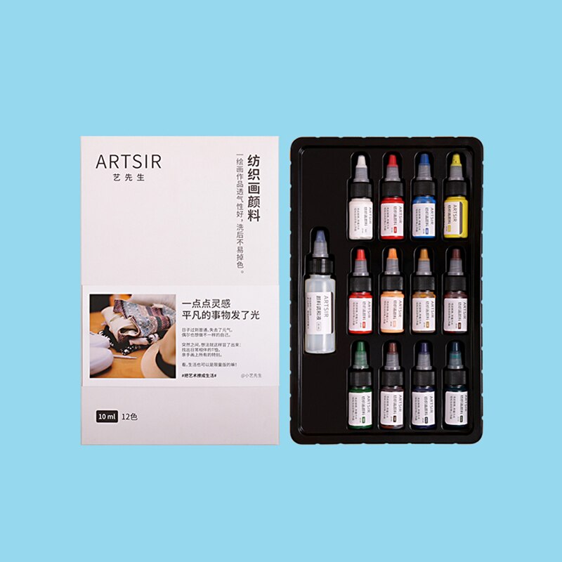 Textiel Fiber Verf Hand Schilderen Kleren Schoenen T-shirt Canvas Geschilderd Geverfd Doek Diy Acryl Verf Waterdicht Niet Vervagen: 12 colors