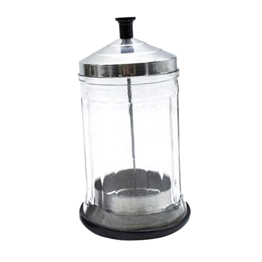 Disinfectant Jar Salon Barber Disinfection Jar Sterilization Container Sanitizer Glass Manicure Disinfection Cup for Barber