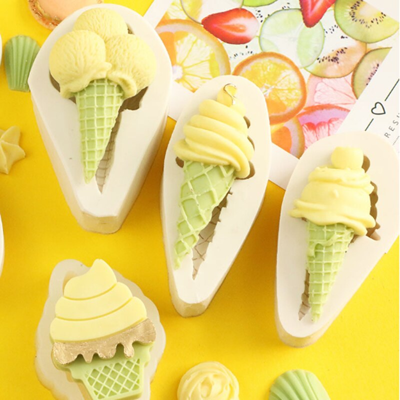 Sweet Tube Ice Cream Molds Fondant Cake Decorating Tools Silicone Mold Sugarcraft Chocolate Baking Tools For Cakes Gumpaste Form
