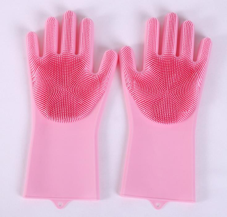 Multifunktions Beständig Silikon Handschuhe Küche BBQ Ofen Kochen Handschuhe: Rosa