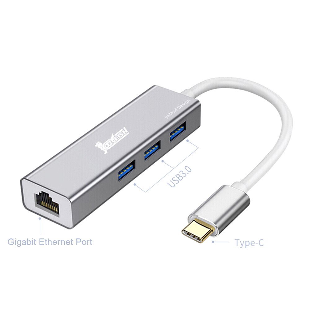 4 w 1 USB C Centrum robić USB 3.0 RJ45 Gigabit Ethernet przewodowy adapter sieci LAN dok USB typu C stacji z wejściem HDMI, dla laptop