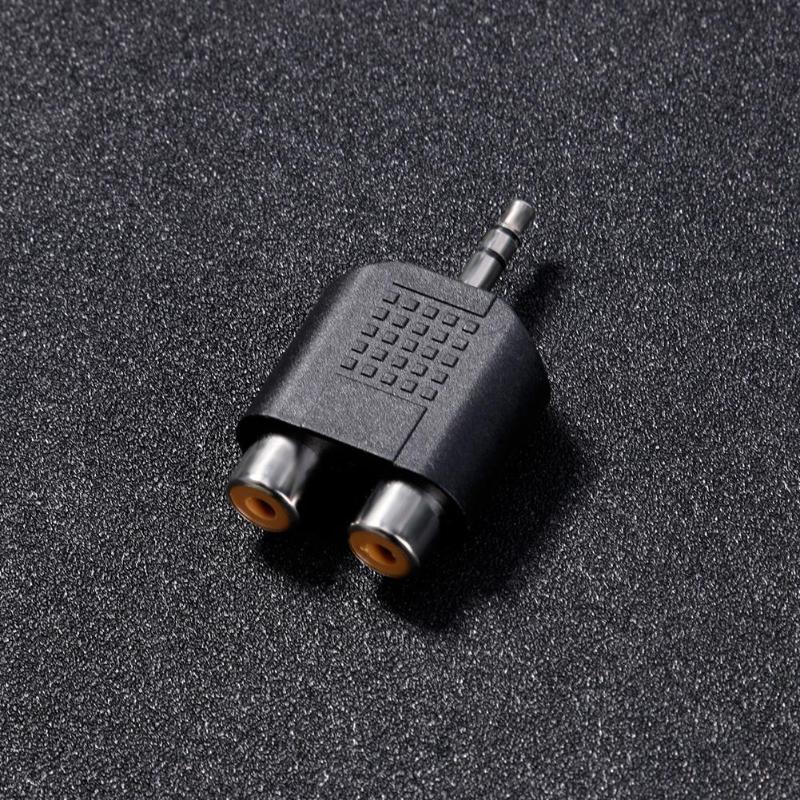 2Pcs 3.5mm 1/8 TRS Male to 2 RCA Female Y Splitter Stereo Adapter Converter Connector AV Wire Accessories
