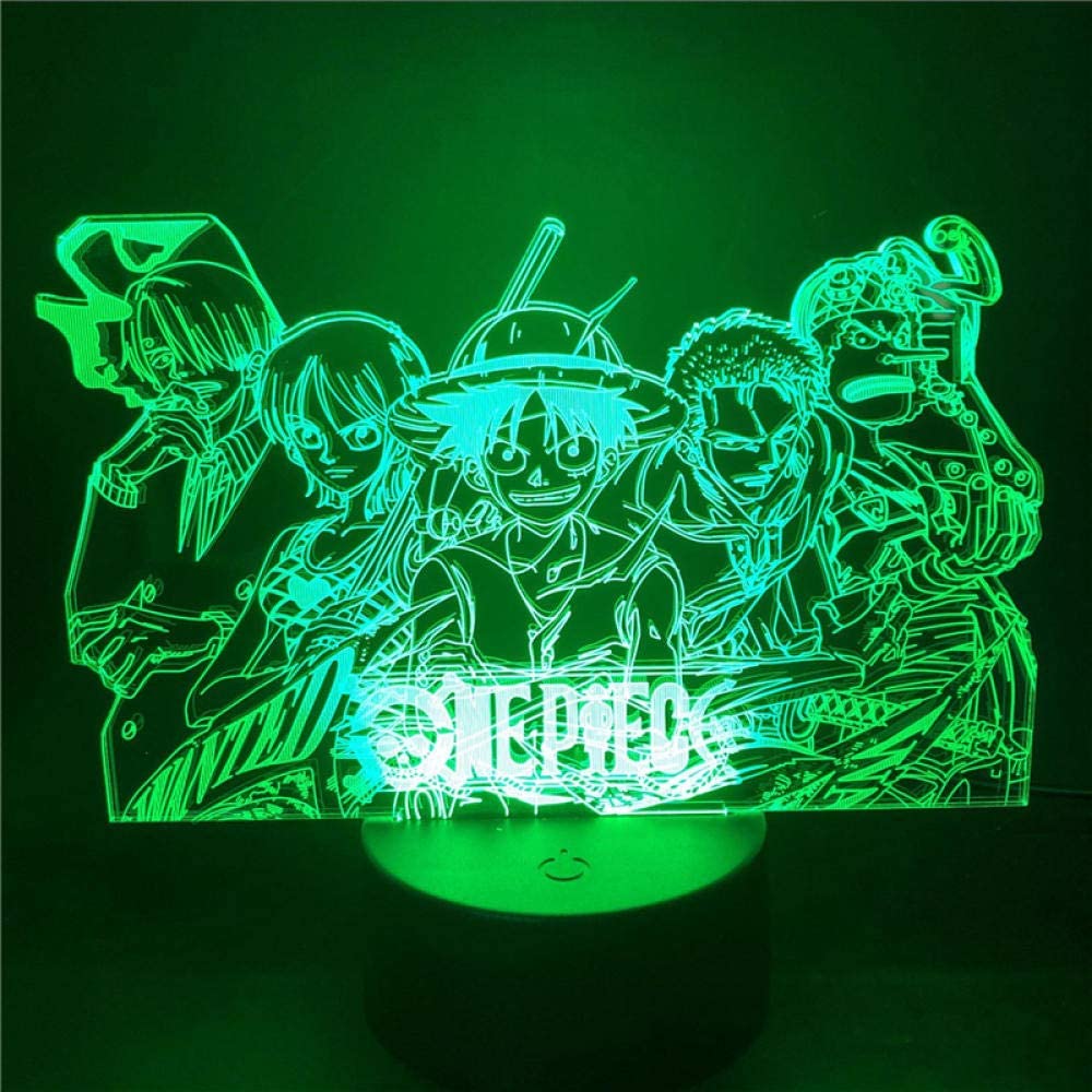 Lampe LED 3D One Piece pour de Noël, Luffy, Nami, Sanji, Zoro, Chopper, veilleuses, 7 documents, proxy, Lam138