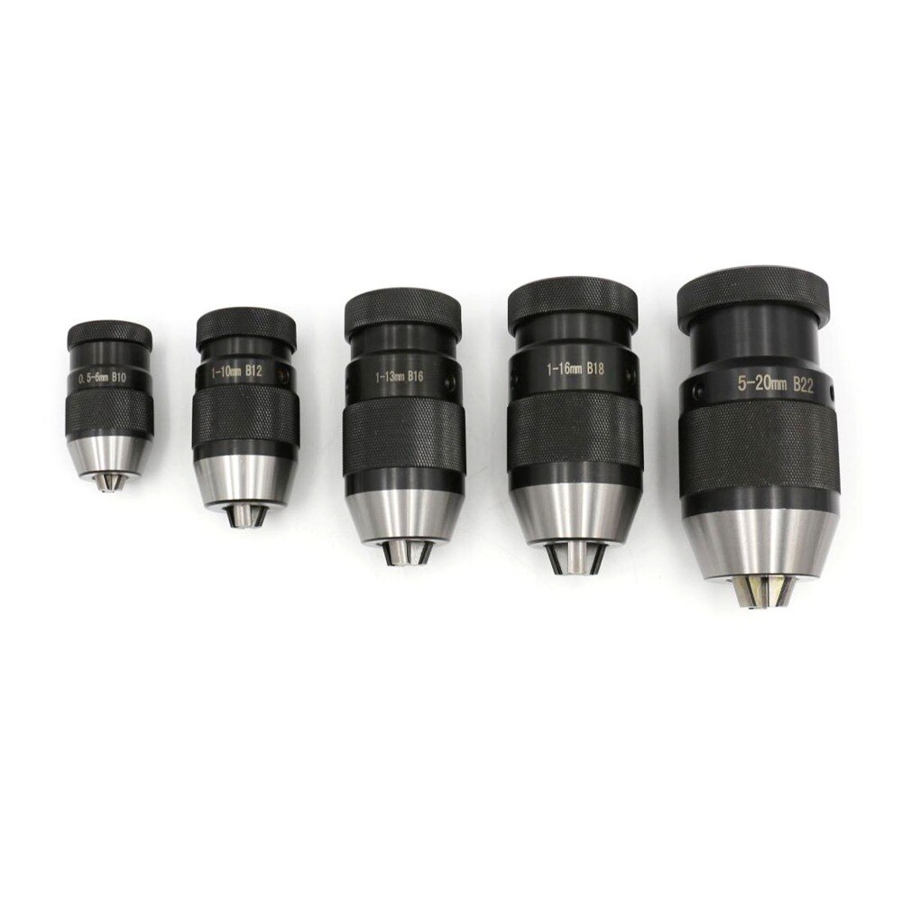 Self-Tightening Drill Chuck Light Heavy Duty Self-Locking Milling B16 B10 Precision Bit Hand