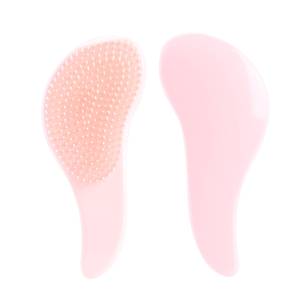 1Pcs Magic Handvat Kam Anti Statische Massage Hair Brush Tangle Ontwarren Douche Massage Haarborstel Kam Salon Hair Styling tool: Pink