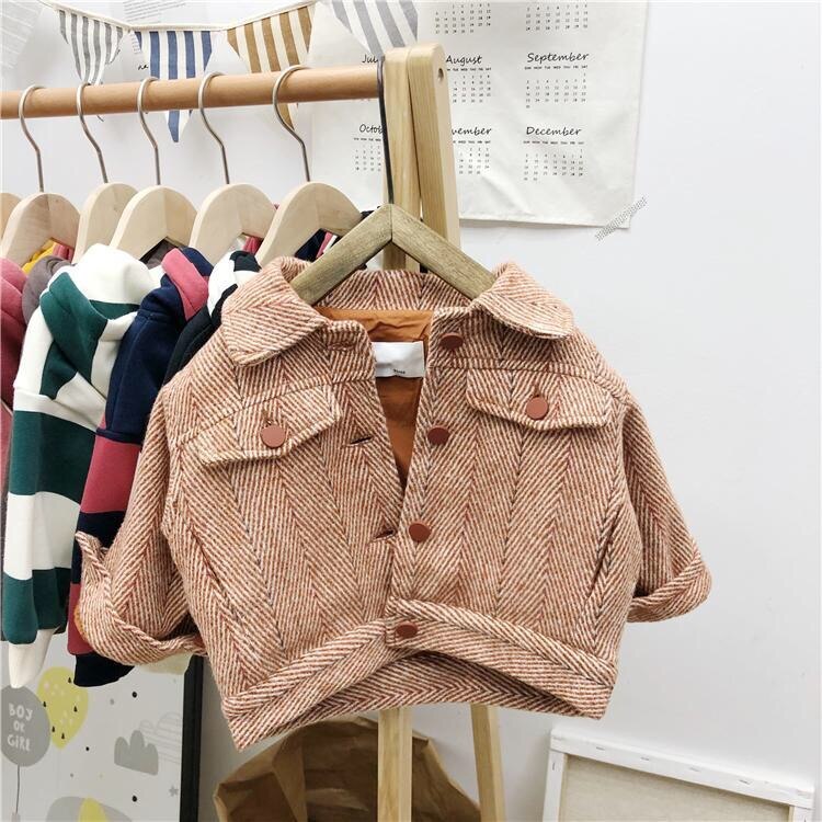 Infantile di inverno Cappotto per il bambino delle ragazze dei ragazzi di nuovo modo Bambini del rivestimento del bambino Caldo Della Tuta Sportiva del bambino del cappotto dei vestiti Plaid e tweed
