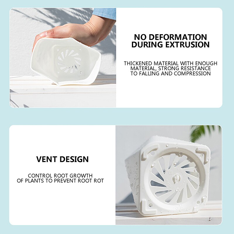 Thickened Flower Pots Home Garden Flower Pots Plastic Gallon Pots Living Room Balcony Green Basket Resin Planting Pots