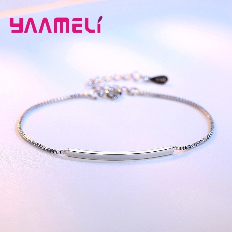 Glatte Schlange Kette Silber Armband Geometrische Muster Unregelmäßige Form Hochzeit Für Brautjungfer Braut