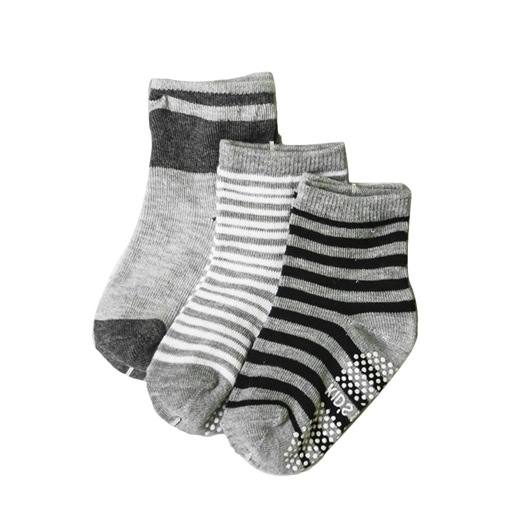 Chaussettes antidérapantes en coton pour bébés de 0 à 3 ans, couleurs aléatoires, 12cm