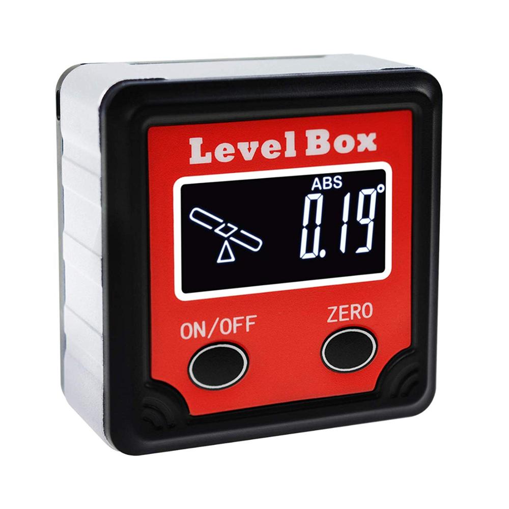 Digital Level Box Protractor Angle Finder Level Gauge Bevel Gage Inclinometer W Backlight Magnetic Base Tilt Direction Indicator: new LCD
