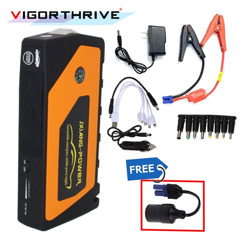 Batteri booster 12v multifunktionsbil jump starter nødstart enhed power bank billader til bil output bærbar