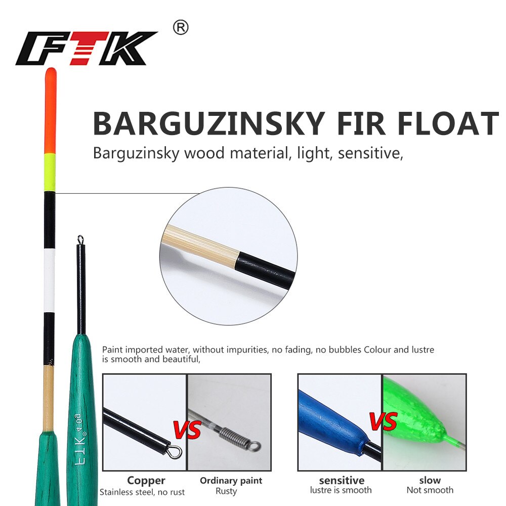 Ftk barguzinsky gran lys 10 stk / mye dupp lengde 23-25.5 cmfloat 2g-4 gmix farge til karpe fiske