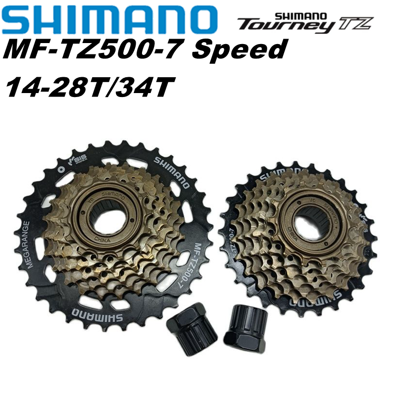 Shimano MF-TZ500 -7 Cassette 7 Vitesse Vélo Roue Libre 14-28T 14-32T TZ500-7 Vélo Accessoires VTT Vélo De Route Cassette