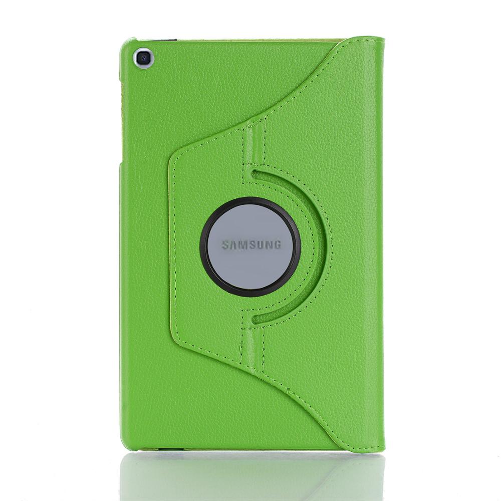 Nowy Coque dla Samsung Galaxy Tab A 8.0 2019 SM-T290 T295 T297 przypadku 360 obrót inteligentne etui z PU dla Samsung Tab A 8.0 T290 okładka: Green