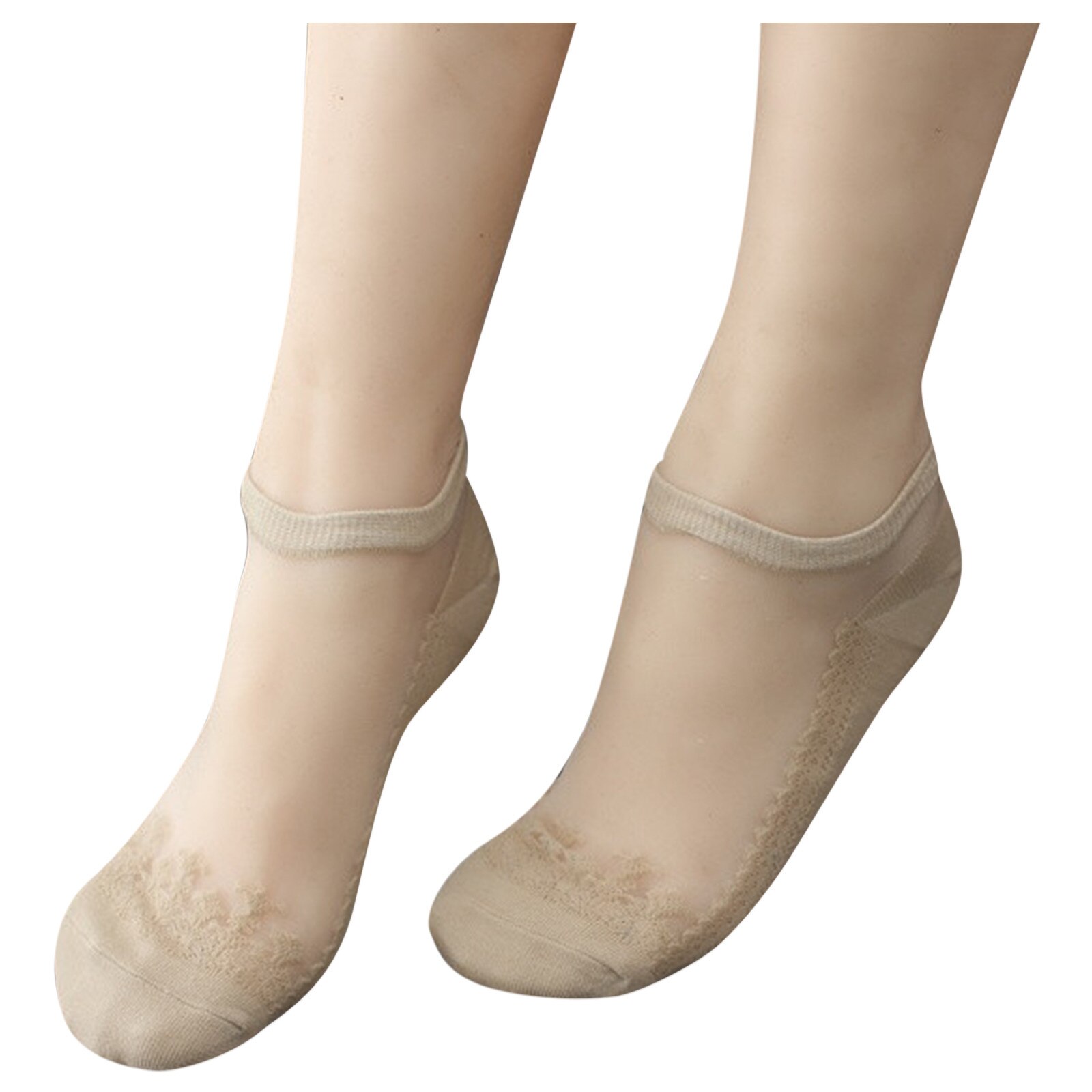 Quente sexy respirável pele preta cor sólida laço impresso antiderrapante tornozelo meia flor verão invisível curto meias femininas socks socks socks socks: Yellow