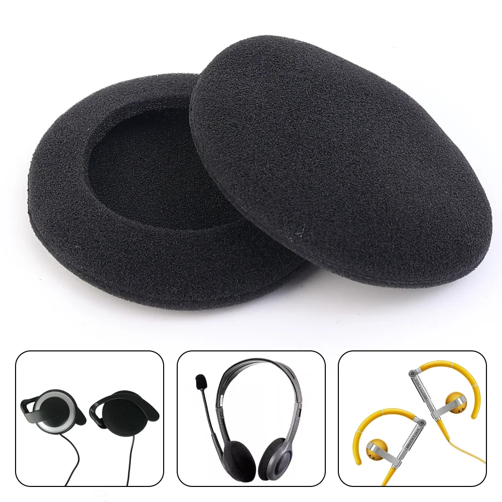10/50Pcs Headphone Replacement Sponge Cushion Covers Headset Foam Ear Pads Protective Sleeve 35/45/50/55/60mm Earmuffs Eartips