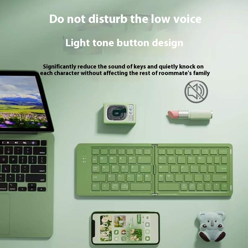 Faltbare bluetooth-tastatur in macaron-farbe, kabellose, tragbare Mini-bluetooth-tastatur mit langer akkulaufzeit, büro-tastatur für pc und Laptop