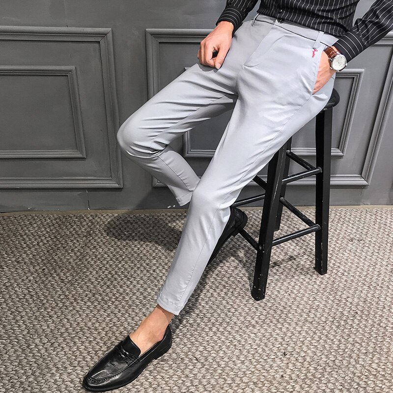 Business casual menn bukser slim parfyme masculino kjole bukser dress bukser herre dress bukser 28-34