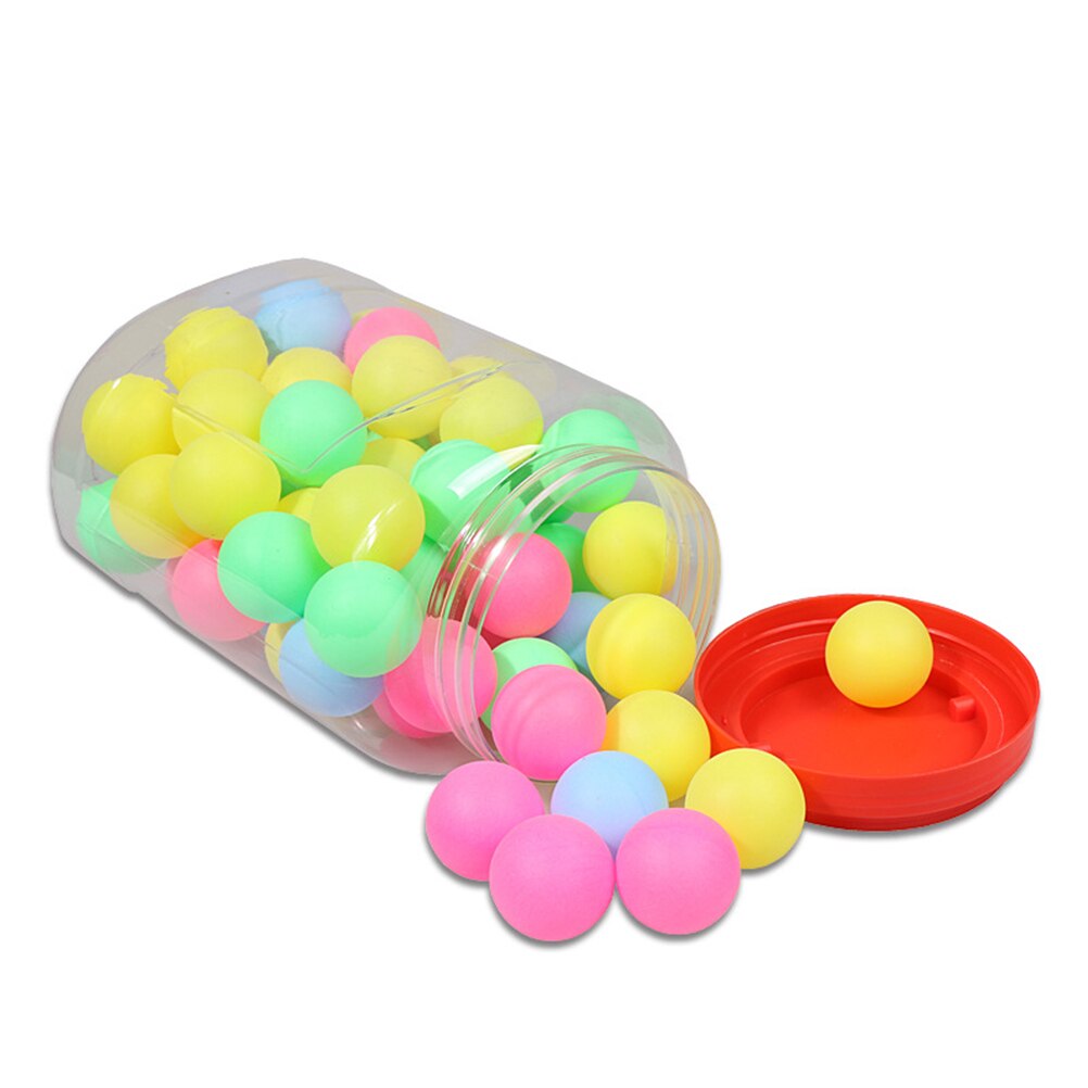 60Pcs Kleurrijke Ping Pong Bal Plastic Tafel Tennisbal Party Game Bal Levert Met Opslag Emmer Indoor Activiteiten