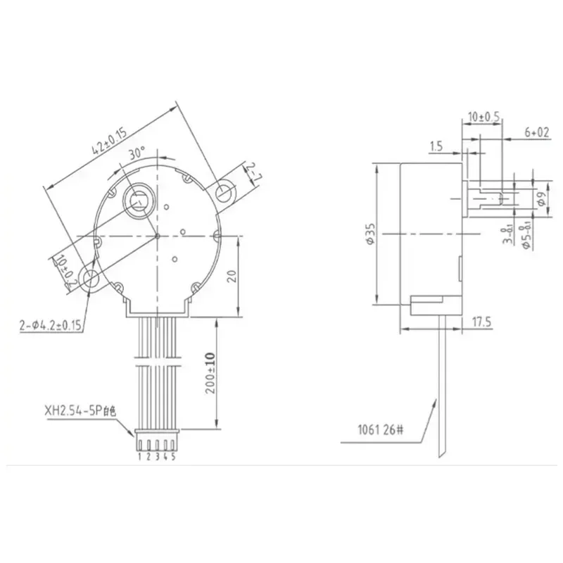 35BYJ46 Stepper Motor DC 5V 12V 24V Permanent Magnet Gear Small Stepper Motor Humidifier Repair