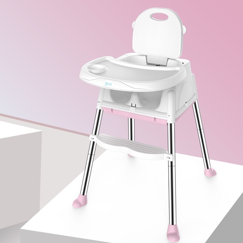 Baby Eetkamerstoel Multifunctionele Opvouwbare Draagbare Kinderstoel Bb Eettafel Stoel Stoel Kind Eetkamerstoel: Pink (four rounds)